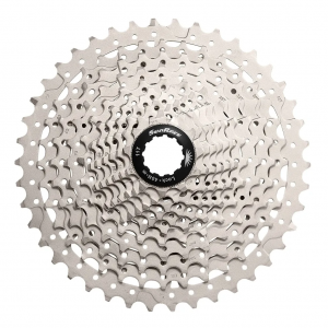 Касета 11-k 11-46T SUN RACE MS7 MTB, сталевий павук, Metallic Silver