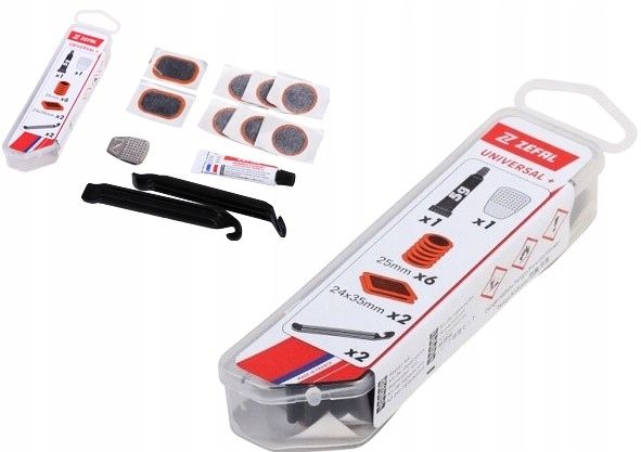 Латки Zefal Universal (1122) в пласт. коробці 7шт. + клей + лопатки