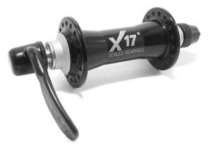 Втулка передня X17 XC 32 отвори ексцентрик під V-brake промислові підшипники чорний
