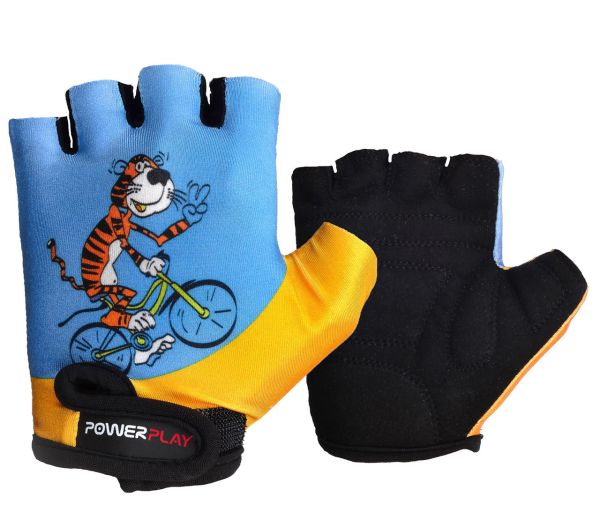 Велорукавички PowerPlay 5473 синьо-жовті Велорукавички PowerPlay 5473 синьо-жовті