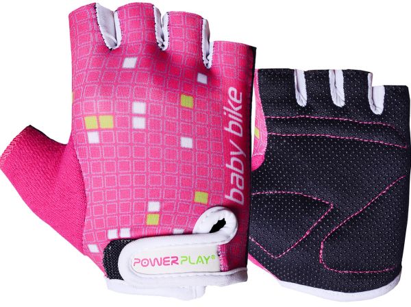 Велорукавички дитячі PowerPlay 5451C рожеві Велорукавички дитячі PowerPlay 5451C рожеві