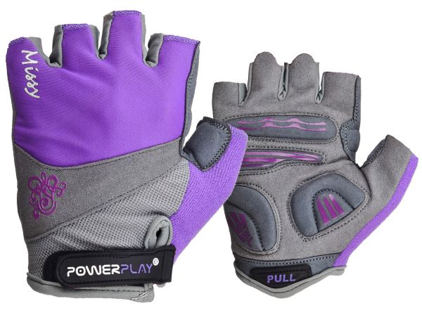 Велорукавички 5277A фіолетові Велорукавички 5277A фіолетові