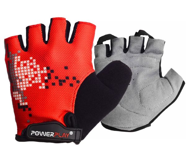 Велорукавички PowerPlay 002 B червоні Велорукавички PowerPlay 002 B червоні