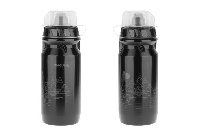 Фляга ONRIDE Metropolis 600 мл, матеріал фляги поліпропілен, з ковпачком чорна