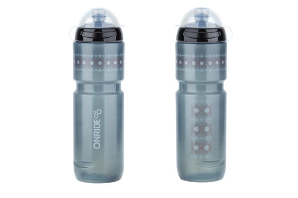 Фляга ONRIDE Own 800 мл, з ковпачком, прозора чорна Фляга ONRIDE Own 800 мл, з ковпачком, прозора чорна