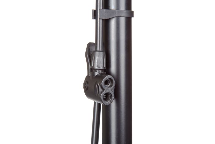 Насос підлоговий ONRIDE Flow 20 сталевий, з манометром, макс.тиск 120 PSI голівка під FV/AV