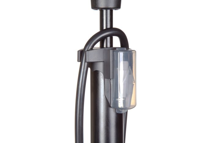 Насос підлоговий ONRIDE Flow 20 сталевий, з манометром, макс.тиск 120 PSI голівка під FV/AV
