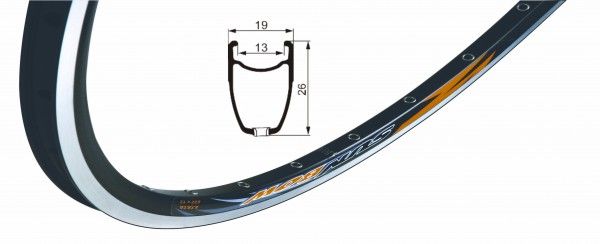 Обід 28" Remerx SUNBOW 622x13 V-br 32H Presta, пістонований чорний Обід 28" Remerx SUNBOW 622x13 V-br 32H Presta, пістонований чорний