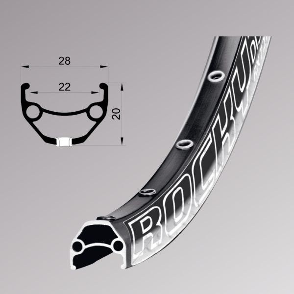 Обід 29'' Remerx ROCKY 22 RX 3022, 622x22, 32 отв., AV, піст., чорн. анод., E-Bike Обід 29'' Remerx ROCKY 22 RX 3022, 622x22, 32 отв., AV, піст., чорн. анод., E-Bike