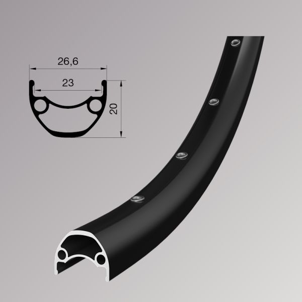 Обід Remerx ROCKY 23, 29'', 622x23, 28 отв., FV, чорний анодован, безкамерний Обід Remerx ROCKY 23, 29'', 622x23, 28 отв., FV, чорний анодован, безкамерний