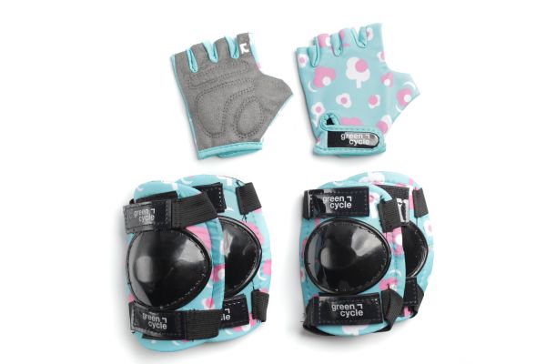 Захист для дітей Green Cycle MIA наколінники, налокітники, рукавички, бірюзовий Захист для дітей Green Cycle MIA наколінники, налокітники, рукавички, бірюзовий