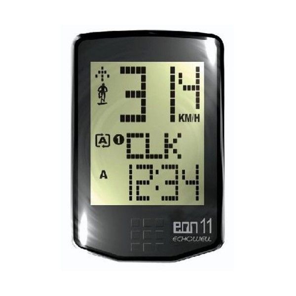 Велокомп'ютер Echowell EON-11, сенсорний дисплей, чорний Велокомп'ютер Echowell EON-11, сенсорний дисплей, чорний