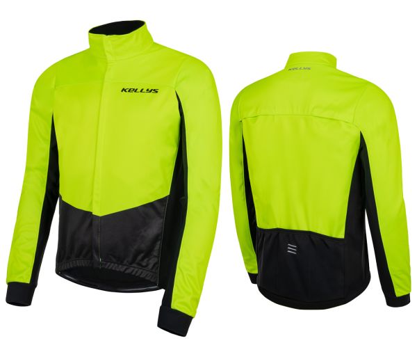 Велокуртка утеплена мембранна KLS Rival 2 яскраво-зелений Велокуртка утеплена мембранна KLS Rival 2 яскраво-зелений