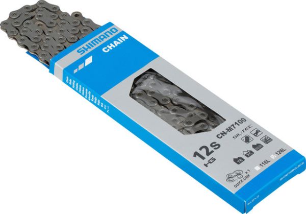 Ланцюг 12 Shimano CN-M7100 SLX, 126 лінків, SIL-TEC 12-швидк, +QUICK-LINK