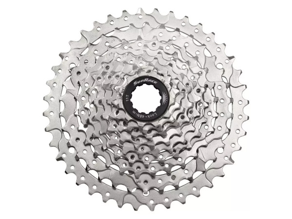 Касета 9-k 11-40T SUN RACE MTB M990 алюмінієвий павук, Nickel Касета 9-k 11-40T SUN RACE MTB M990 алюмінієвий павук, Nickel