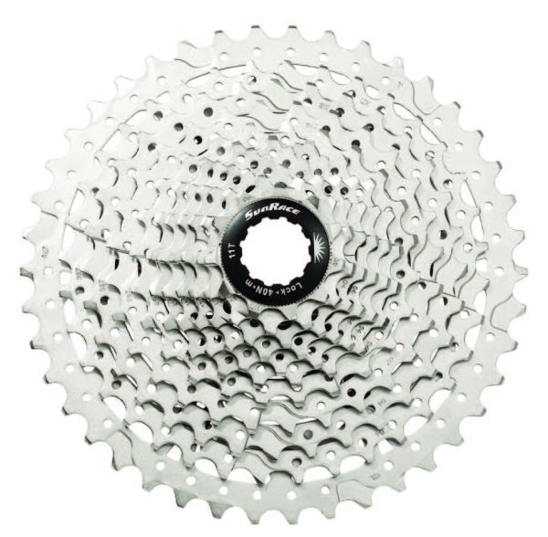 Касета 11-k 11-42T SUN RACE MS7 MTB сталевий павук, Metallic Silver