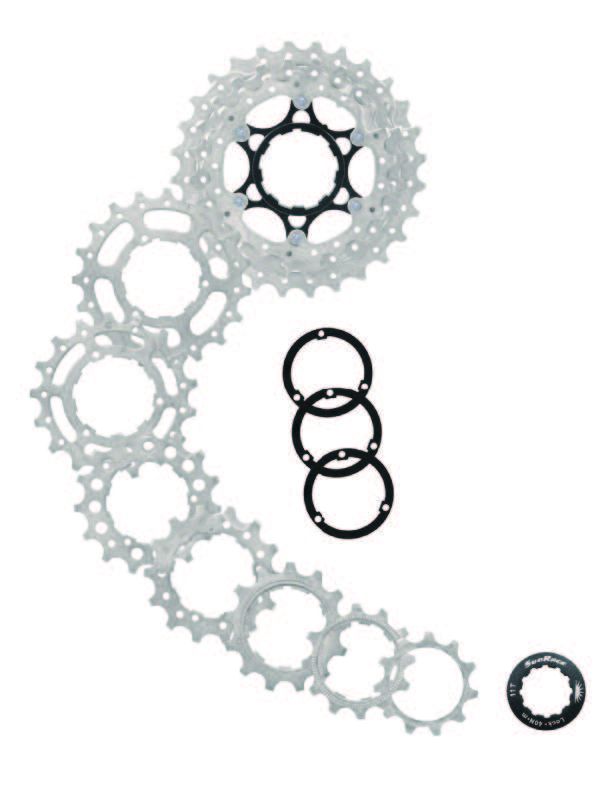 Касета SUN RACE RS 10-к 11-25 алюмінієвий павук, Metallic Silver
