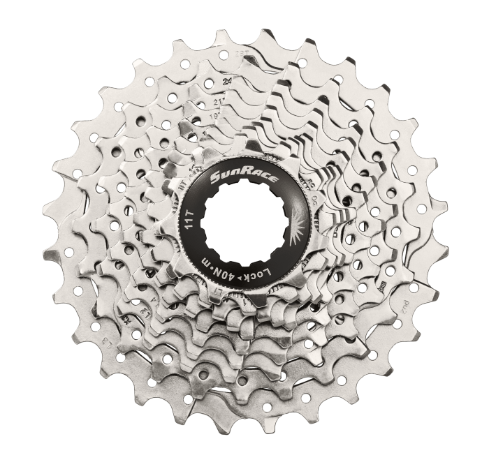Касета SUN RACE RS 10-к 11-28 алюмінієвий павук, Metallic Silver