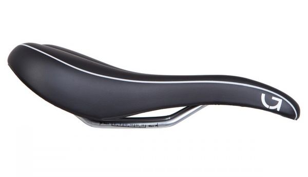 Сідло Green Cycle GC-75A Sport Unisex, Cro-Mo rail, чорне Сідло Green Cycle GC-75A Sport Unisex, Cro-Mo rail, чорне