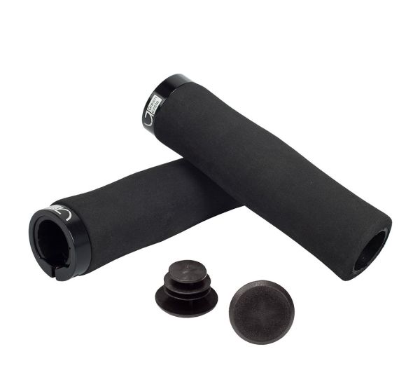 Гріпси Green Cycle GGR-414 130mm спінена гума, ергономічні, чорні з одним чорним замком Гріпси Green Cycle GGR-414 130mm спінена гума, ергономічні, чорні з одним чорним замком