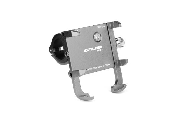 Тримач гаджета GUB PRO-3 на кермо алюмінієвий для PowerBank/телефонів у чохлах, титан Тримач гаджета GUB PRO-3 на кермо алюмінієвий для PowerBank/телефонів у чохлах, титан