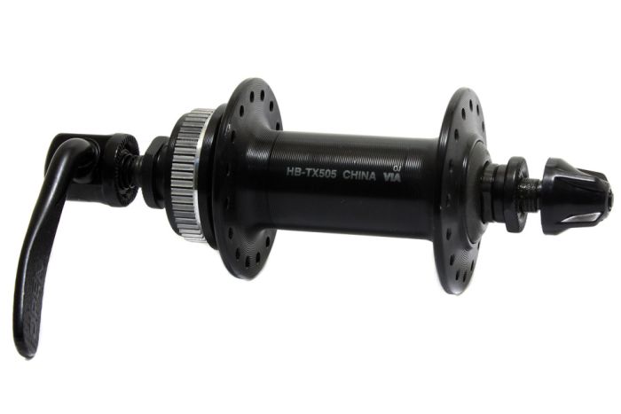 Передня втулка Shimano Tourney HB-TX505 32H Center Lock чорна, ексцентрик