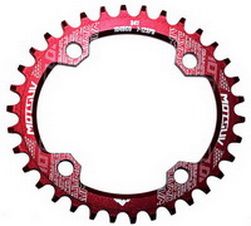 Звезда для шатунов Motsuv BCD104 овал 7-12ск красная