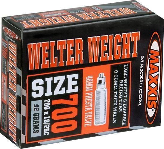 Камера для шосейного велосипеда Maxxis Welter Weight 700x18-25c FV (48мм) Камера для шосейного велосипеда Maxxis Welter Weight 700x18-25c FV (48мм)