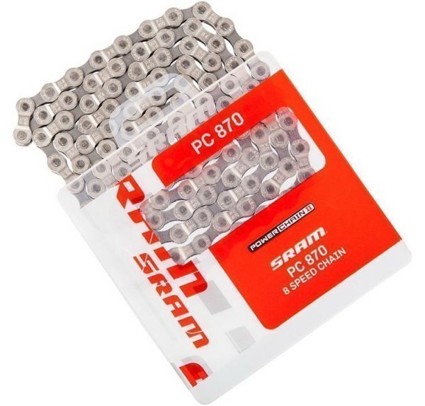Ланцюг SRAM PC-870 8 швидкостей 114 ланок + замок PowerLink Ланцюг SRAM PC-870 8 швидкостей 114 ланок + замок PowerLink