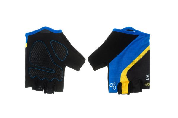 Рукавички ONRIDE Catch 20 UA чорний/ синій/ жовтий Рукавички ONRIDE Catch 20 UA чорний/ синій/ жовтий