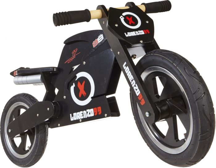 12" Kiddimoto Heroes деревянный, с автографом Jorge Lorenzo, чёрный