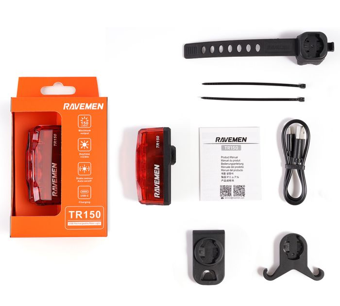 Заднє світло Ravemen TR150 (150 lm, 800 mAh)