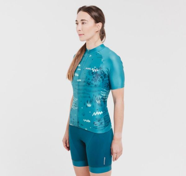 Веломайка жіноча з коротким рукавом KLS Maddie 3 бірюзовий Веломайка жіноча з коротким рукавом KLS Maddie 3 бірюзовий